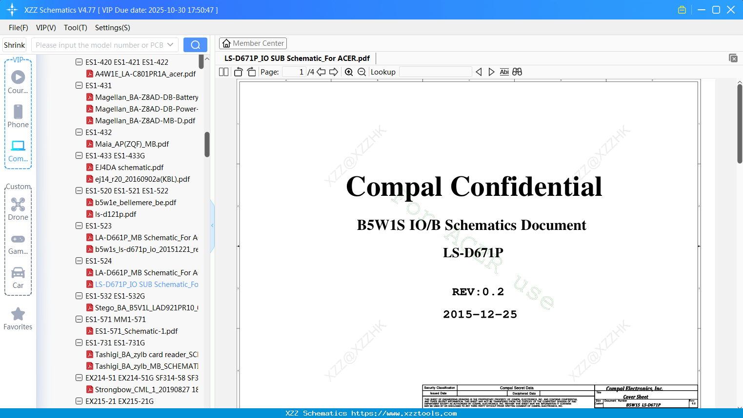 Laptop LS-D671P_IO SUB Schematic_For ACER